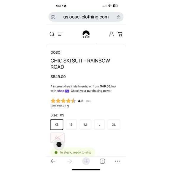 OOSC Chic Ski Suit - Rainbow Road XS - Picture 3 of 12